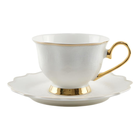 Royal Victoria Tea Cups with Foot | Set 6 Pieces | Velvet