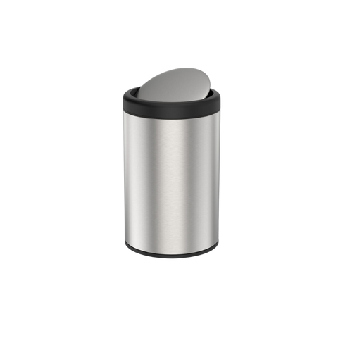 Stainless Steel Swing-Top Trash Bin – 6L