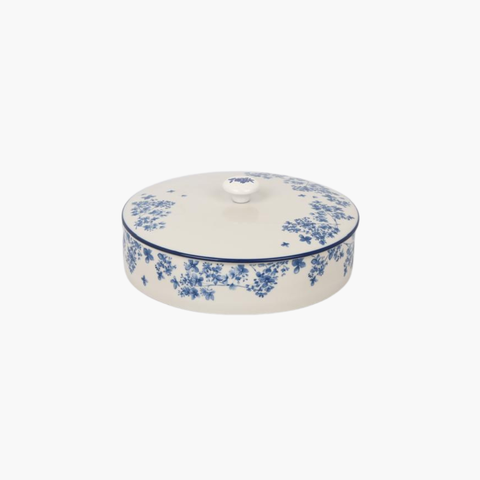 SOLECASA Hostess Plate – Blue Floral Design