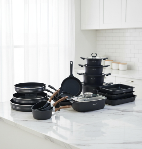 طقم جرانيت | موديل نوردك | 9 قطع | لون اسود