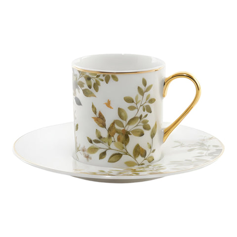 Royal Victoria Cylinder Coffee Cups | Set 6 Pieces | Olive