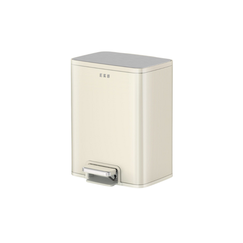 EKO Rectangular Pedal Bin – beige 11l