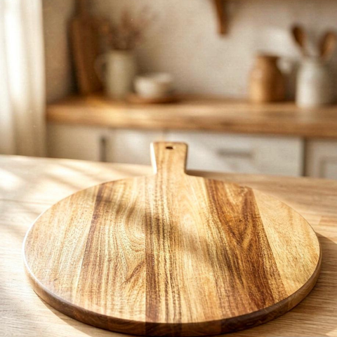 Wooden Rounded Chopping Board