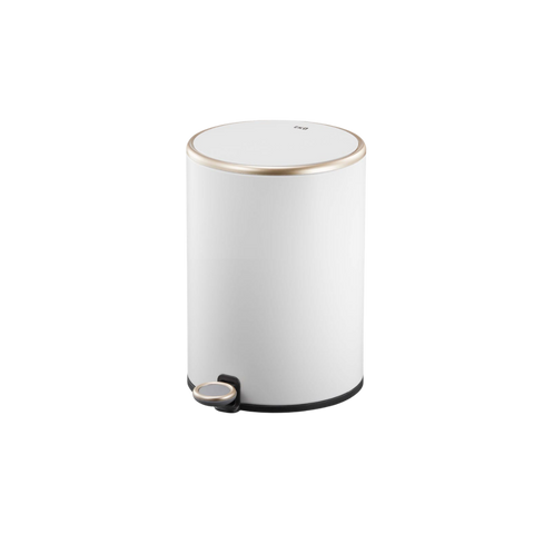 EKO Round Step Trash Bin – White 3L