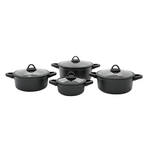 Granite Cookware Set | HEB Model | 16 Pieces | Black