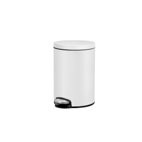 EKO Trash Bin with Black Edges 5L White