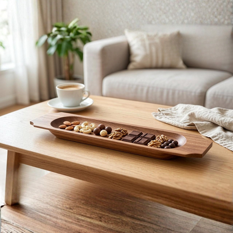 Rectangular Acacia Wood Serving Tray