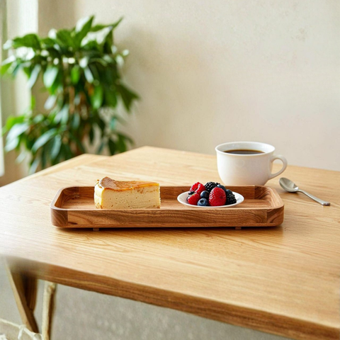 Acacia Wood Rectangular Serving Tray (Small)