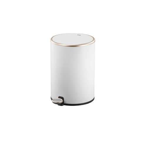 EKO Round Step Trash Bin –White 6L