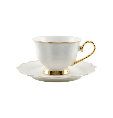 Royal Victoria Coffee Cups with Foot | Set 6 Pieces | Velvet