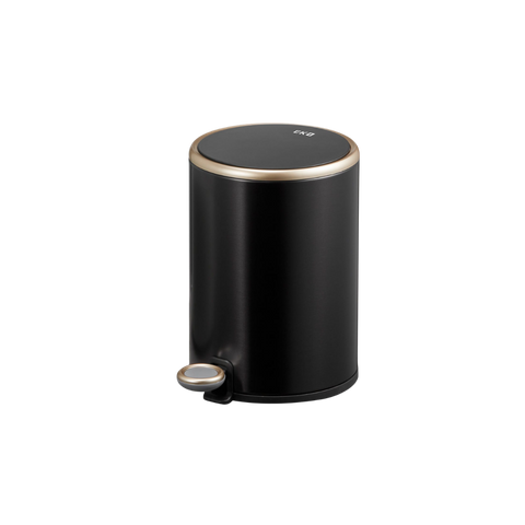 EKO Round Step Trash Bin –Black 12L