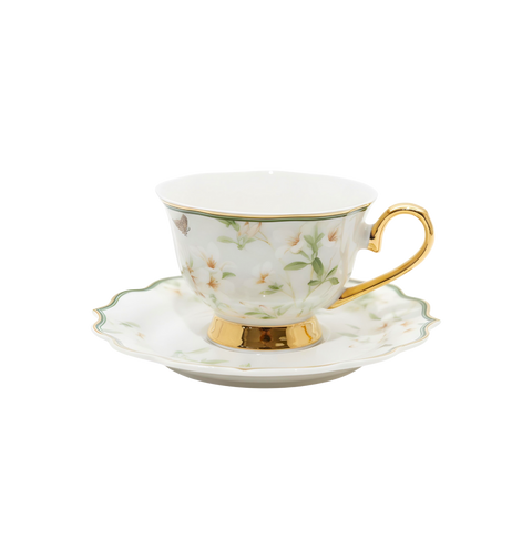 Royal Victoria Tea Cups with Foot | Set 6 Pieces | Yasmine