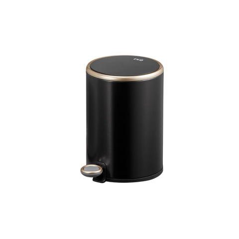 EKO Round Step Trash Bin –Black 6L