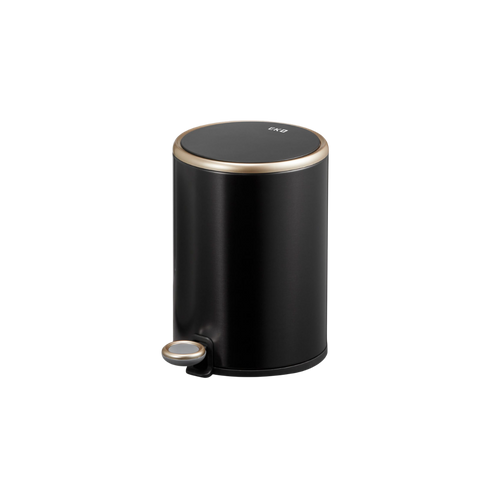 EKO Round Step Trash Bin – Black 3L