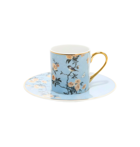 Royal Victoria Cylinder Coffee Cups | Set 6 Pieces | English Rose