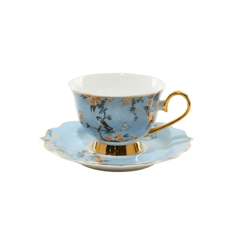 Royal Victoria Coffee Cups with Foot | Set 6 Pieces | English Rose