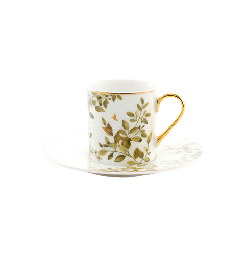 Royal Victoria Cylinder Coffee Cups | Set 6 Pieces | Olive