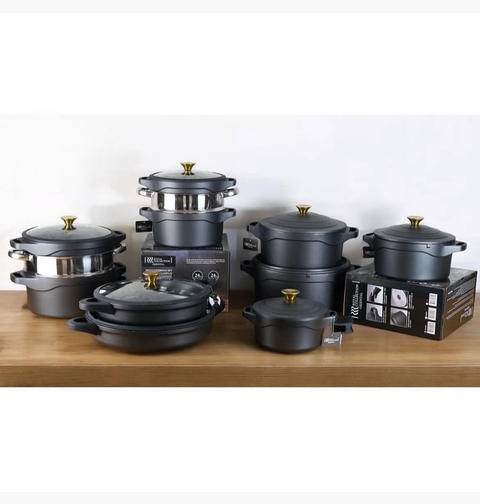 Royal Cast Aluminum Casserole | 20cm | Black