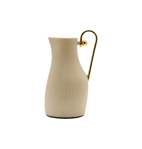 Royal Dallah | Bareq model | Creamy with Gold handle