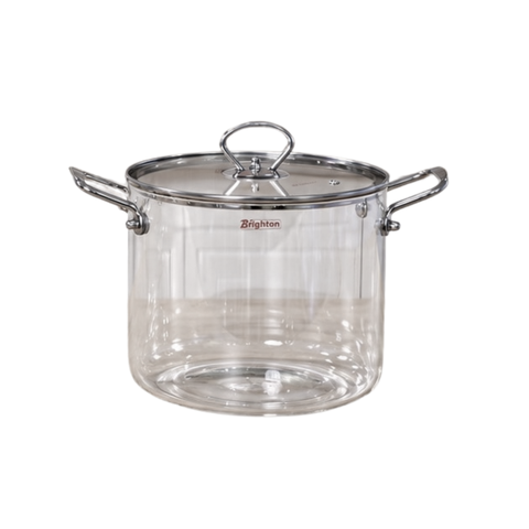 Clear Pyrex Pot with Stainless Steel Handles | 4.5 L