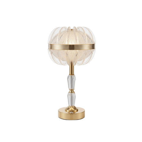 Crystal Table Lamp with Gold Finish