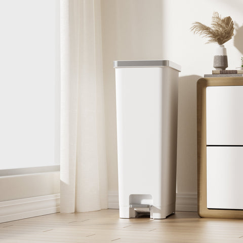 EKO Slim Step Trash Bin – 45L – White