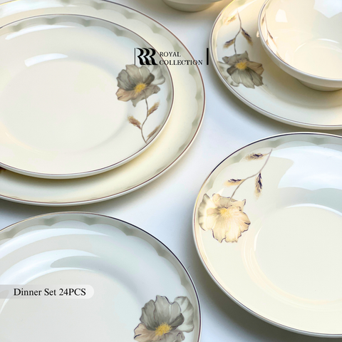 Royal Sewar Dinner Set | 24 Pieces | Leda