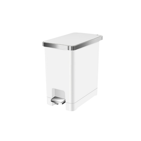 EKO Slim Step Trash Bin – 15L – White