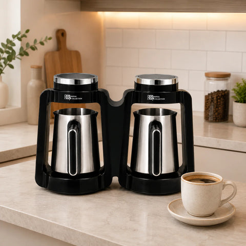 Royal Double Turkish Coffee Maker | Stainless Steel | 800W