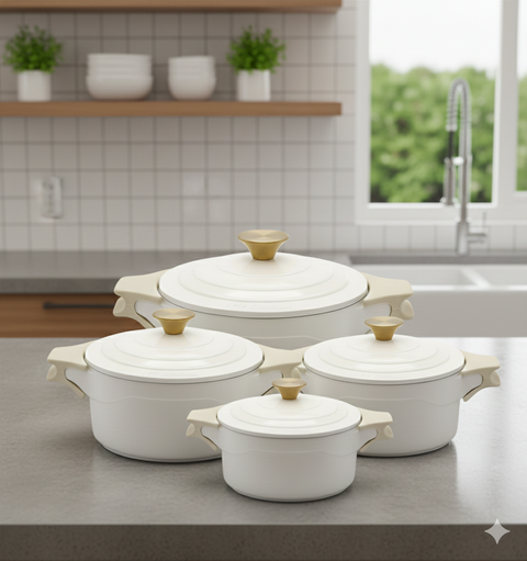 Royal Cast Aluminum Casserole | 24cm | Beige