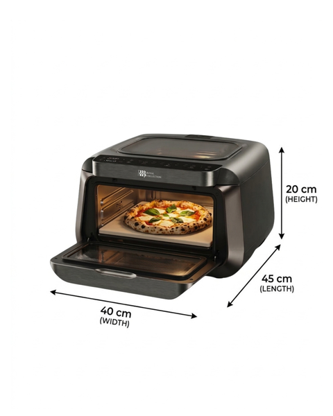 What are the dimensions of the Royal Pizza Oven & Air Fryer?