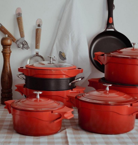 Royal Cast Aluminum Casserole | 20cm | Red