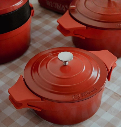 Royal Cast Aluminum Casserole | 20cm | Red