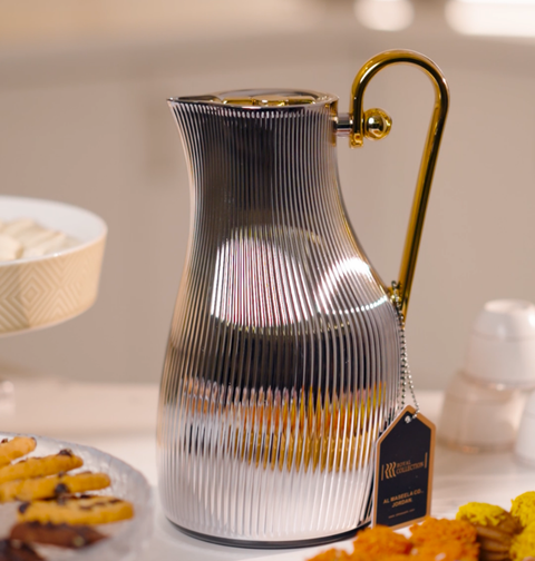 Royal Dallah | Bareq model | Silver with Gold handle