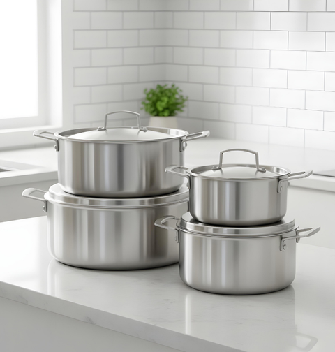 Royal Cookware Set | Stainless Steel | 8 Pieces