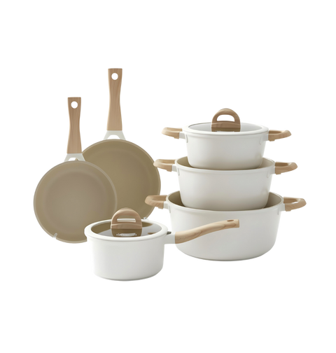Granite Cookware Set | Layla Model | 10 Pieces | Beige