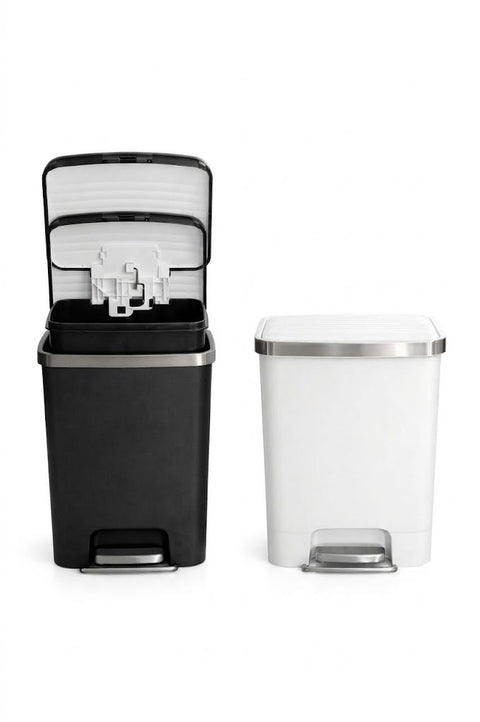 EKO Slim Step Wide Trash Bin – 15L – Black